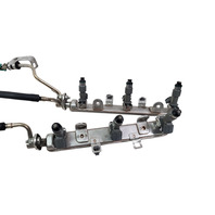 2010-2012 Honda Crosstour Front/Rear Fuel Injector w/Fuel Pipe 3.5L Set, 16610-R70-A01, F011, OEM, 2010, 2011, 2012