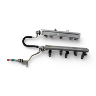 2010-2012 Honda Crosstour Front/Rear Fuel Injector w/Fuel Pipe 3.5L Set, 16610-R70-A01, F011, OEM, 2010, 2011, 2012