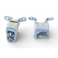 2010-2015 Honda Crosstour Front Door Hinges Stay Set Left/Driver Upper/Lower 67460-SDA-A01ZZ, F011, OEM, 2010, 2011, 2012, 2013, 2014, 2015