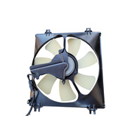 2010-2015 Honda Crosstour Cooling Radiator/Condenser Fan w/Shroud Motor Set 3.5L 38611-RL8-A01, F011, OEM, 2010, 2011, 2012, 2013, 2014, 2015