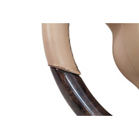 2011-2016 Porsche Cayenne 958 Beige Genuine Wood Steering Wheel, 970-347-803-87-9J9, F012, OEM, 2011, 2012, 2013, 2014, 2015, 2016