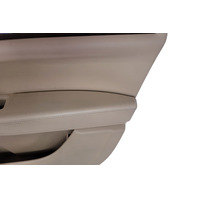 2011-2018 Porsche Cayenne 958 Front Right Door Panel Luxor Beige Leatherette, 958-555-202-00-DM5, F012, OEM, 2011, 2012, 2013, 2014, 2015, 2016, 2017, 2018