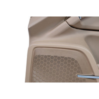 2011-2018 Porsche Cayenne 958 Front Right Door Panel Luxor Beige Leatherette, 958-555-202-00-DM5, F012, OEM, 2011, 2012, 2013, 2014, 2015, 2016, 2017, 2018