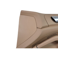 2011-2018 Porsche Cayenne 958 Front Right Door Panel Luxor Beige Leatherette, 958-555-202-00-DM5, F012, OEM, 2011, 2012, 2013, 2014, 2015, 2016, 2017, 2018