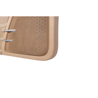 2011-2018 Porsche Cayenne 958 Front Left Door Panel Luxor Beige Leatherette, 958-555-201-00-DM5, F012, OEM, 2011, 2012, 2013, 2014, 2015, 2016, 2017, 2018