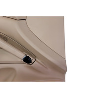 2011-2018 Porsche Cayenne 958 Front Left Door Panel Luxor Beige Leatherette, 958-555-201-00-DM5, F012, OEM, 2011, 2012, 2013, 2014, 2015, 2016, 2017, 2018