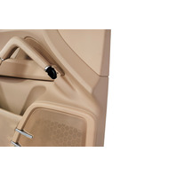 2011-2018 Porsche Cayenne 958 Front Left Door Panel Luxor Beige Leatherette, 958-555-201-00-DM5, F012, OEM, 2011, 2012, 2013, 2014, 2015, 2016, 2017, 2018