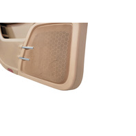 2011-2018 Porsche Cayenne 958 Front Left Door Panel Luxor Beige Leatherette, 958-555-201-00-DM5, F012, OEM, 2011, 2012, 2013, 2014, 2015, 2016, 2017, 2018