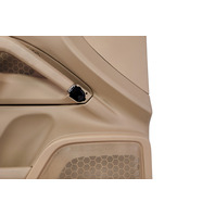 2011-2018 Porsche Cayenne 958 Front Left Door Panel Luxor Beige Leatherette, 958-555-201-00-DM5, F012, OEM, 2011, 2012, 2013, 2014, 2015, 2016, 2017, 2018