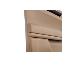 2011-2018 Porsche Cayenne 958 Front Left Door Panel Luxor Beige Leatherette, 958-555-201-00-DM5, F012, OEM, 2011, 2012, 2013, 2014, 2015, 2016, 2017, 2018