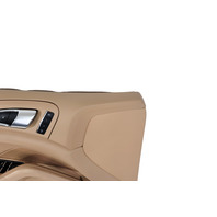 2011-2018 Porsche Cayenne 958 Front Left Door Panel Luxor Beige Leatherette, 958-555-201-00-DM5, F012, OEM, 2011, 2012, 2013, 2014, 2015, 2016, 2017, 2018