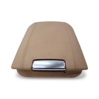2011-2018 Porsche Cayenne 958 Front Center Console Armrest Leather Beige, 958-553-207-40-32X, F012, OEM, 2011, 2012, 2013, 2014, 2015, 2016, 2017, 2018