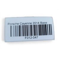 2011-2018 Porsche Cayenne 958 Left/Right Set Sun Visor Shield, leatherette, beige, F012, OEM, 2011, 2012, 2013, 2014, 2015, 2016, 2017, 2018