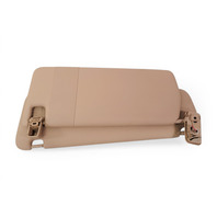 2011-2018 Porsche Cayenne 958 Left/Right Set Sun Visor Shield, leatherette, beige, F012, OEM, 2011, 2012, 2013, 2014, 2015, 2016, 2017, 2018