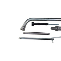 2011-2018 Porsche Cayenne 958 Emergency Spare Tire Jack Tool Kit Set W/ Insert Box, 958-721-211-01, F012, OEM, 2011, 2012, 2013, 2014, 2015, 2016, 2017, 2018