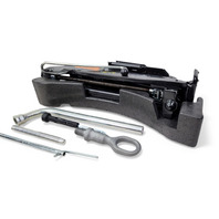 2011-2018 Porsche Cayenne 958 Emergency Spare Tire Jack Tool Kit Set W/ Insert Box, 958-721-211-01, F012, OEM, 2011, 2012, 2013, 2014, 2015, 2016, 2017, 2018