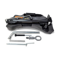 2011-2018 Porsche Cayenne 958 Emergency Spare Tire Jack Tool Kit Set W/ Insert Box, 958-721-211-01, F012, OEM, 2011, 2012, 2013, 2014, 2015, 2016, 2017, 2018