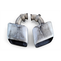 2011-2018 Porsche Cayenne 958 3.6L Rear Left/Right Exhaust Muffler Tip, 958-111-251-40, F012, OEM, 2011, 2012, 2013, 2014, 2015, 2016, 2017, 2018