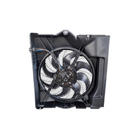 1996-1998 BMW Z3 Radiator Condenser Cooling Fan Motor w/Shroud Set 64-50-8-372-039, F014, OEM, 1996, 1997, 1998