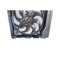 1996-1998 BMW Z3 Radiator Condenser Cooling Fan Motor w/Shroud Set 64-50-8-372-039, F014, OEM, 1996, 1997, 1998