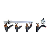 1996-1998 BMW Z3 Air Assist Fuel Gas Injector w/ Rail 13-53-1-743-393, F014, OEM, 1996, 1997, 1998