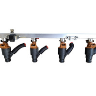 1996-1998 BMW Z3 Air Assist Fuel Gas Injector w/ Rail 13-53-1-743-393, F014, OEM, 1996, 1997, 1998