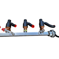 1996-1998 BMW Z3 Air Assist Fuel Gas Injector w/ Rail 13-53-1-743-393, F014, OEM, 1996, 1997, 1998