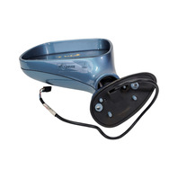1996-2002 BMW Z3 Left/Driver Side View Mirror Blue, 51-16-8-397-039, F014, OEM, 1996, 1997, 1998, 1999, 2000, 2001, 2002