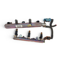 2003-2007 Honda Accord Front/Rear Fuel Injector w/Fuel Pipe 3.0L Set, 16610-RCA-A01, F015, OEM, 2003, 2004, 2005, 2006, 2007