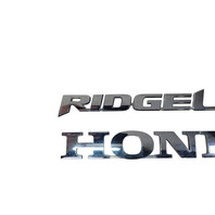 2006-2014 Honda Ridgeline Emblem Logo "RIDGELINE" "4WD" "HONDA" Rear Trunk, 75722-SJC-A01, F017, OEM, 2006, 2007, 2008, 2009, 2010, 2011, 2012, 2013, 2014