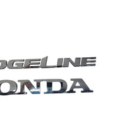 2006-2014 Honda Ridgeline Emblem Logo "RIDGELINE" "4WD" "HONDA" Rear Trunk, 75722-SJC-A01, F017, OEM, 2006, 2007, 2008, 2009, 2010, 2011, 2012, 2013, 2014