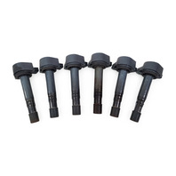 2006-2008 Honda Ridgeline Ignition Coil Igniter Set(6) 30520-PVJ-A01, F017, OEM, 2006, 2007, 2008