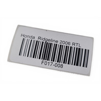 2006-2008 Honda Ridgeline Ignition Coil Igniter Set(6) 30520-PVJ-A01, F017, OEM, 2006, 2007, 2008