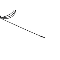 2006-2014 Honda Ridgeline Hood Cable Wire Opener, 74130-SJC-A00ZB, F017, OEM, 2006, 2007, 2008, 2009, 2010, 2011, 2012, 2013, 2014