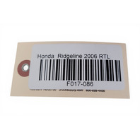 2006-2007 Honda Ridgeline Interior Fan Blower Motor, 79310-SJC-A02, F017, OEM, 2006, 2007