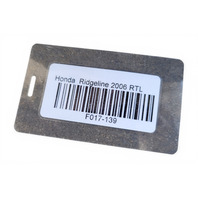 2006-2021 Honda Ridgeline Spare Tire Wheel Continental T165-90-R17, F017, OEM, 2006, 2007, 2008, 2009, 2010, 2011, 2012, 2013, 2014, 2015, 2016, 2017, 2018, 2019, 2020, 2021