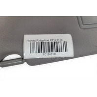 2017-2026 Honda Ridgeline Sun Shade Visor Left/Right Grey Set, 83230-TG7-A02ZB, F018, OEM, 2017, 2018, 2019, 2020, 2021, 2022, 2023, 2024, 2025, 2026