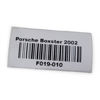 1997-2004 Porsche Boxster 986 Wind Deflector Screen Right/Left Black 986-561-583-00-01C, F019, OEM, 1997, 1998, 1999, 2000, 2001, 2002, 2003, 2004