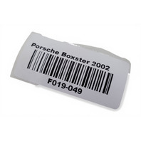 1997-2012 Porsche Boxster 986 Interior Inside Rear View Mirror, 987-731-511-04-01C, F019, OEM, 1997, 1998, 1999, 2000, 2001, 2002, 2003, 2004, 2005, 2006, 2007, 2008, 2009, 2010, 2011, 2012