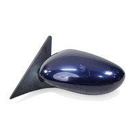2001-2004 Porsche Boxster 986 Front Left Driver Side Door Rear View Mirror Blue, 996-731-219-05-G2L, F019, OEM, 2001, 2002, 2003, 2004