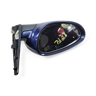 2001-2004 Porsche Boxster 986 Front Left Driver Side Door Rear View Mirror Blue, 996-731-219-05-G2L, F019, OEM, 2001, 2002, 2003, 2004