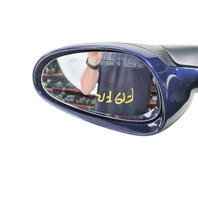2001-2004 Porsche Boxster 986 Front Right/Passenger Side Door Rear View Mirror Blue, 996-731-220-05-G2L, F019, OEM, 2001, 2002, 2003, 2004