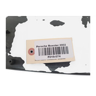1997-2005 Porsche Boxster 986 License Plate Holder, 996-701-107-00, F019, OEM, 1997, 1998, 1999, 2000, 2001, 2002, 2003, 2004