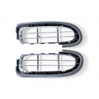 1997-2002 Porsche Boxster 986 Front Bumper Grill Grille Right/Left Set, 986-505-553-01-01C, F019, OEM, 1997, 1998, 1999, 2000, 2001, 2002