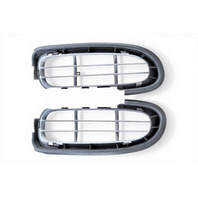 1997-2002 Porsche Boxster 986 Front Bumper Grill Grille Right/Left Set, 986-505-553-01-01C, F019, OEM, 1997, 1998, 1999, 2000, 2001, 2002
