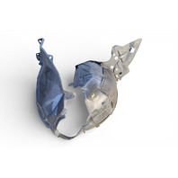 2011-2012 Nissan Leaf Fender Liner Front Passenger 63842-3NA0A, F020, OEM, 2011, 2012