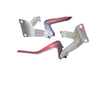 2011-2012 Nissan Leaf Hood Hinge Hinges Left and Right Set (2) Red 65400-3NA0A, F020, OEM, 2011, 2012
