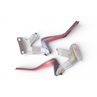 2011-2012 Nissan Leaf Hood Hinge Hinges Left and Right Set (2) Red 65400-3NA0A, F020, OEM, 2011, 2012