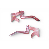 2011-2012 Nissan Leaf Hood Hinge Hinges Left and Right Set (2) Red 65400-3NA0A, F020, OEM, 2011, 2012