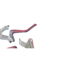 2011-2012 Nissan Leaf Hood Hinge Hinges Left and Right Set (2) Red 65400-3NA0A, F020, OEM, 2011, 2012